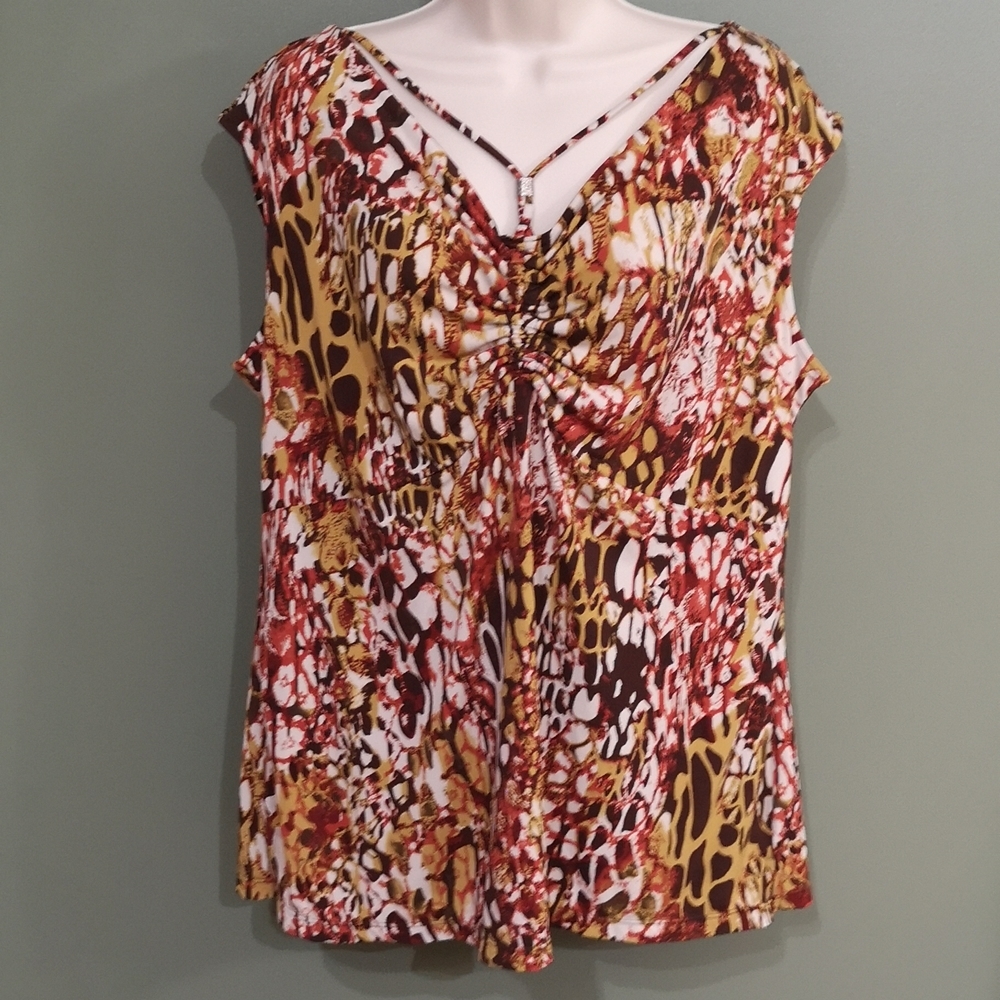 🌠Host Pick 🌠 NWT Tribal Sleeveless Fashion Top Neutral Colours Sz XL